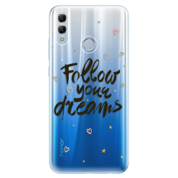 Odolné silikonové pouzdro iSaprio - Follow Your Dreams - black - Huawei Honor 10 Lite