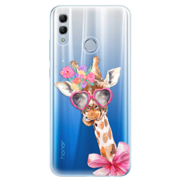 Silikonové odolné pouzdro iSaprio Žirafa Dámička na mobil Honor 10 Lite (Silikonový odolný kryt, obal, pouzdro iSaprio Žirafa Dámička na mobilní telefon Huawei Honor 10 Lite)