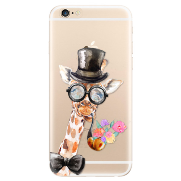Odolné silikonové pouzdro iSaprio - Sir Giraffe - iPhone 6/6S