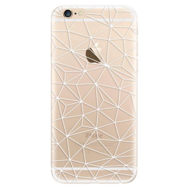 Odolné silikonové pouzdro iSaprio - Abstract Triangles 03 - white - iPhone 6/6S