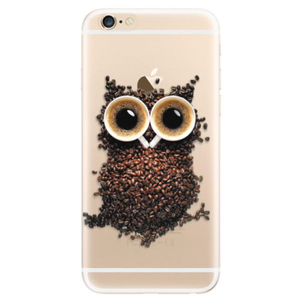 Silikonové odolné pouzdro iSaprio Owl And Coffee na mobil Apple iPhone 6 / Apple iPhone 6S (Silikonový odolný kryt, obal, pouzdro iSaprio Owl And Coffee na mobil Apple iPhone 6 / Apple iPhone 6S)