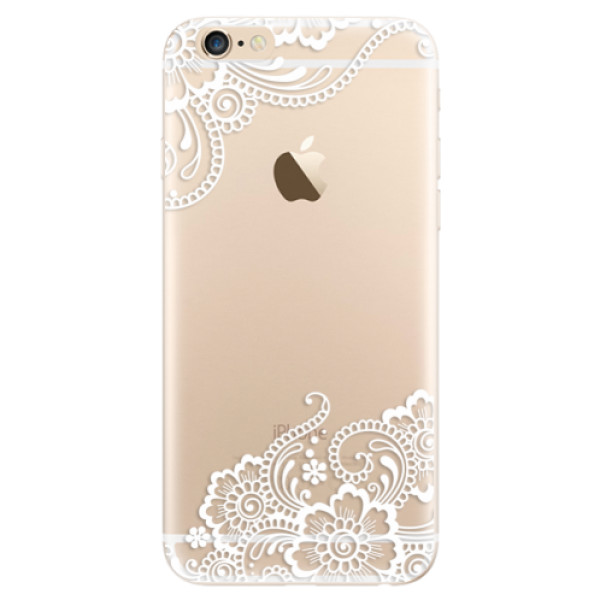 Silikonové odolné pouzdro iSaprio White Lace 02 na mobil Apple iPhone 6 / Apple iPhone 6S (Silikonový odolný kryt, obal, pouzdro iSaprio White Lace 02 na mobil Apple iPhone 6 / Apple iPhone 6S)