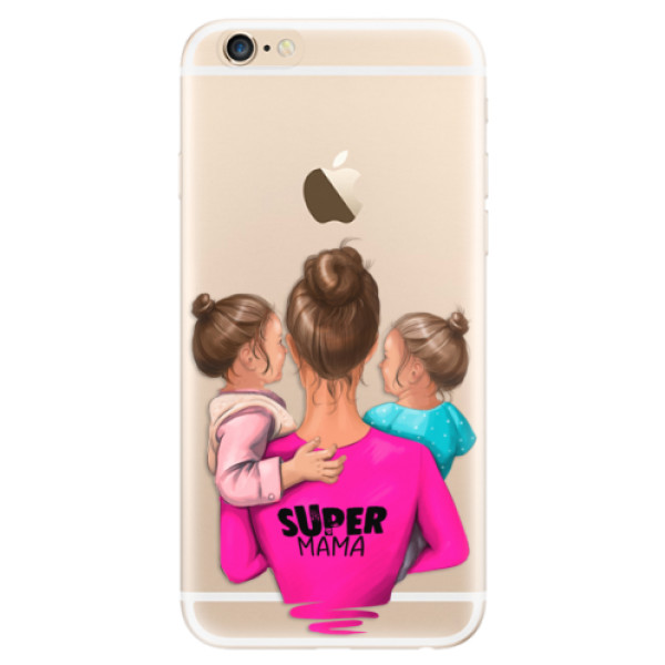 Silikonové odolné pouzdro iSaprio Super Mama & Two Girls na mobil Apple iPhone 6 / Apple iPhone 6S (Silikonový odolný kryt, obal, pouzdro iSaprio Super Mama & Two Girls na mobil Apple iPhone 6 / Apple iPhone 6S)
