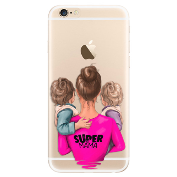 Odolné silikonové pouzdro iSaprio - Super Mama - Two Boys - iPhone 6/6S