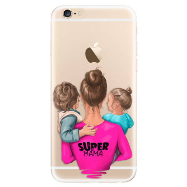 Odolné silikonové pouzdro iSaprio - Super Mama - Boy and Girl - iPhone 6/6S
