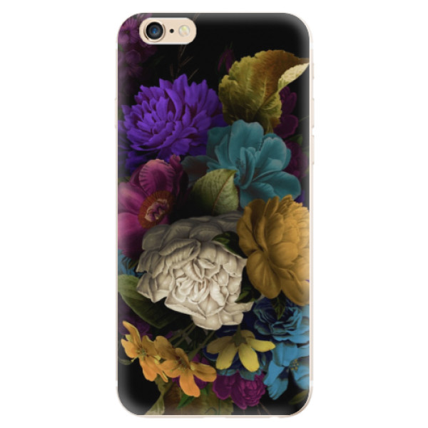 Odolné silikonové pouzdro iSaprio - Dark Flowers - iPhone 6/6S