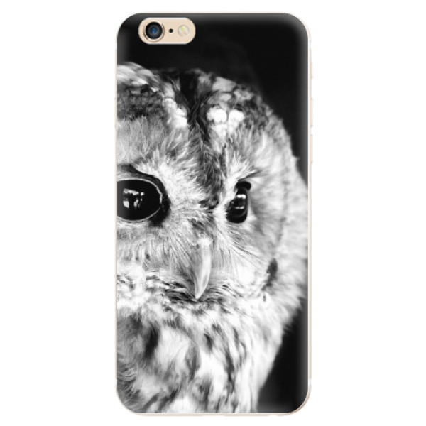 Silikonové odolné pouzdro iSaprio BW Owl na mobil Apple iPhone 6 / Apple iPhone 6S (Silikonový odolný kryt, obal, pouzdro iSaprio BW Owl na mobil Apple iPhone 6 / Apple iPhone 6S)