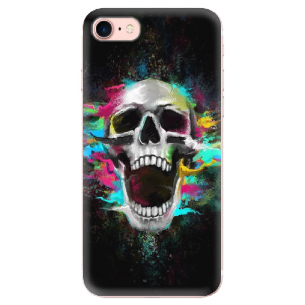 Silikonové odolné pouzdro iSaprio Skull in Colors na mobil Apple iPhone 7 (Silikonový odolný kryt, obal, pouzdro iSaprio Skull in Colors na mobil Apple iPhone 7)