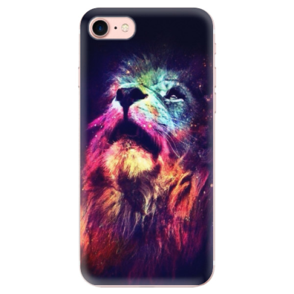 Silikonové odolné pouzdro iSaprio Lion in Colors na mobil Apple iPhone 7 (Silikonový odolný kryt, obal, pouzdro iSaprio Lion in Colors na mobil Apple iPhone 7)