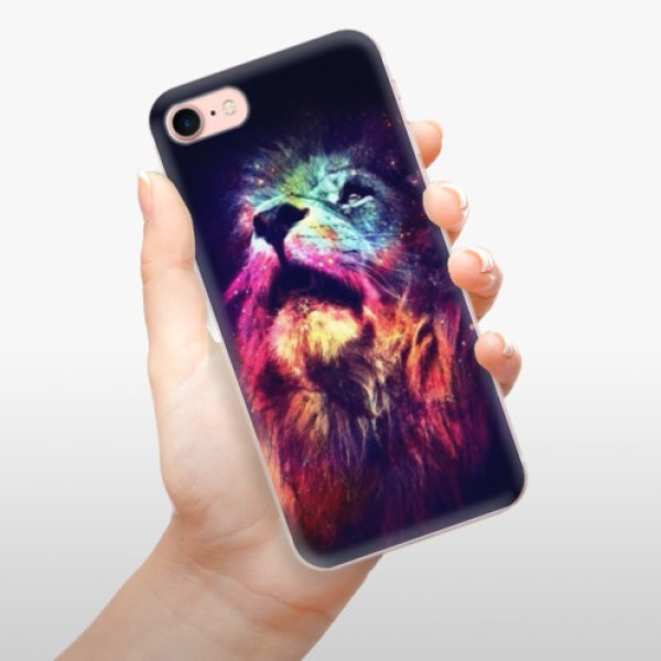 Silikonové pouzdro iSaprio - Apple iPhone 7 - Lion in Colors