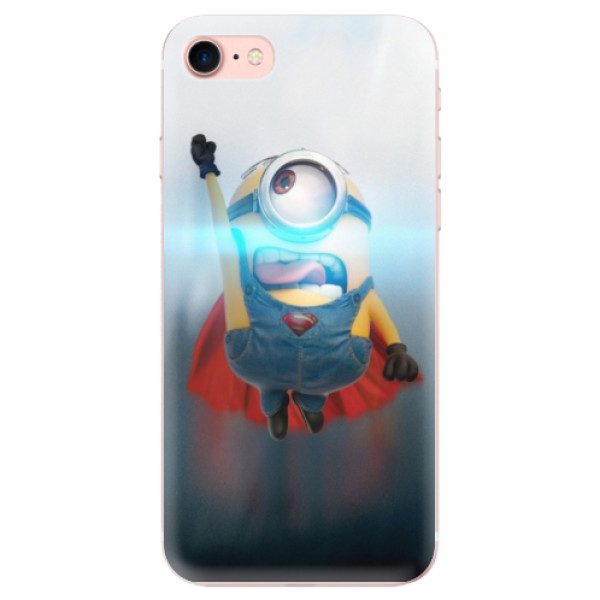 Silikonové odolné pouzdro iSaprio Mimons Superman 02 na mobil Apple iPhone 7 (Silikonový odolný kryt, obal, pouzdro iSaprio Mimons Superman 02 na mobil Apple iPhone 7)