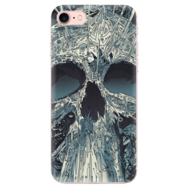 Silikonové odolné pouzdro iSaprio Abstract Skull na mobil Apple iPhone 7 (Silikonový odolný kryt, obal, pouzdro iSaprio Abstract Skull na mobil Apple iPhone 7)