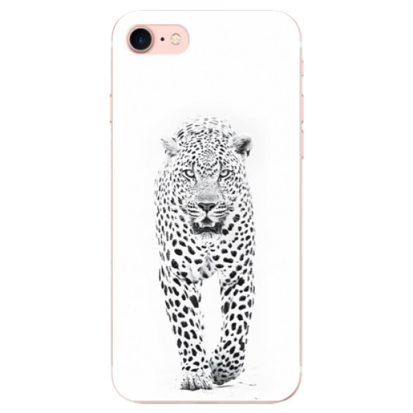 Silikonové odolné pouzdro iSaprio White Jaguar na mobil Apple iPhone 7 (Silikonový odolný kryt, obal, pouzdro iSaprio White Jaguar na mobil Apple iPhone 7)