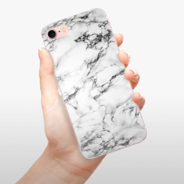 Silikonové pouzdro iSaprio - Apple iPhone 7 - White Marble 01