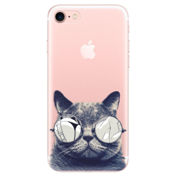 Silikonové odolné pouzdro iSaprio Crazy Cat 01 na mobil Apple iPhone 7 (Silikonový odolný kryt, obal, pouzdro iSaprio Crazy Cat 01 na mobil Apple iPhone 7)