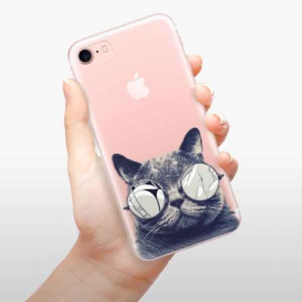 Silikonové pouzdro iSaprio - Apple iPhone 7 - Crazy Cat 01
