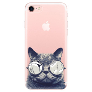 Silikonové pouzdro iSaprio - Apple iPhone 7 - Crazy Cat 01