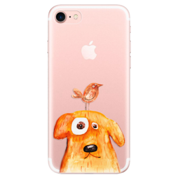 Silikonové odolné pouzdro iSaprio Dog And Bird na mobil Apple iPhone 7 (Silikonový odolný kryt, obal, pouzdro iSaprio Dog And Bird na mobil Apple iPhone 7)