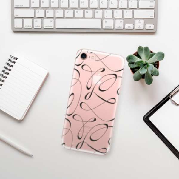 Silikonové pouzdro iSaprio - Apple iPhone 7 - Fancy black