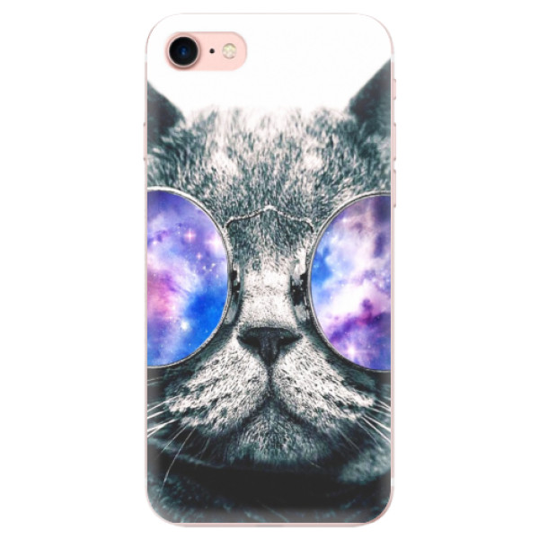 Silikonové odolné pouzdro iSaprio Galaxy Cat na mobil Apple iPhone 7 (Silikonový odolný kryt, obal, pouzdro iSaprio Galaxy Cat na mobil Apple iPhone 7)