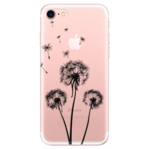Silikonové pouzdro iSaprio - Apple iPhone 7 - Three Dandelions black