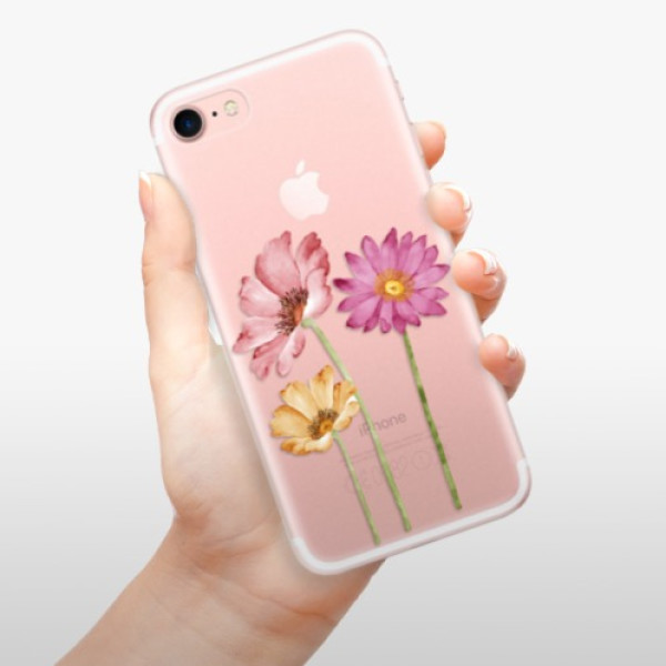 Silikonové pouzdro iSaprio - Apple iPhone 7 - Three Flowers