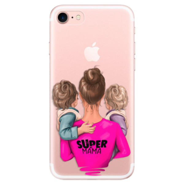 Odolné silikonové pouzdro iSaprio - Super Mama - Two Boys - iPhone 7