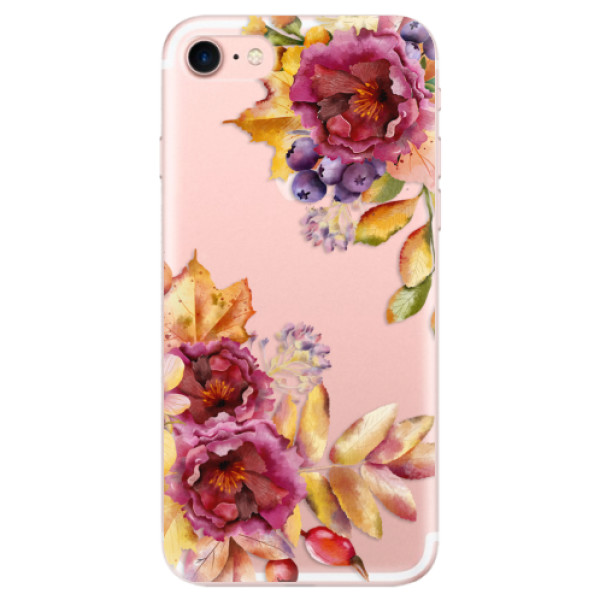 Silikonové odolné pouzdro iSaprio Fall Flowers na mobil Apple iPhone 7 (Silikonový odolný kryt, obal, pouzdro iSaprio Fall Flowers na mobil Apple iPhone 7)
