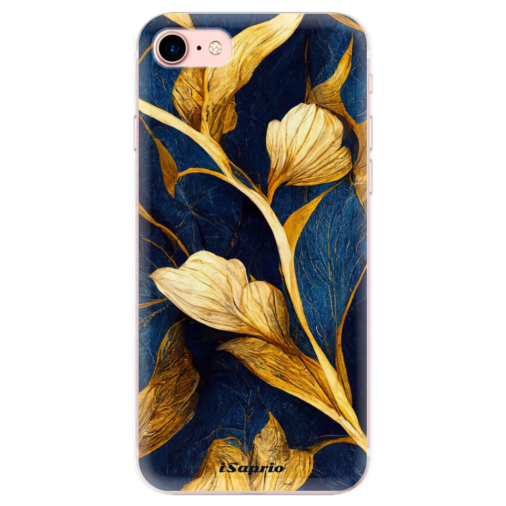 Odolné silikonové pouzdro iSaprio - Gold Leaves - iPhone 7