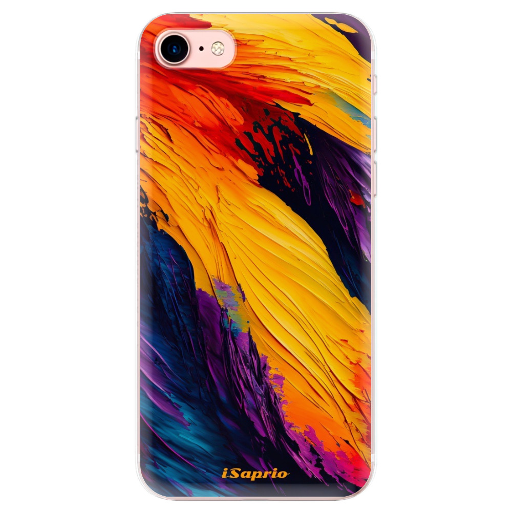 Odolné silikonové pouzdro iSaprio - Orange Paint - iPhone 7