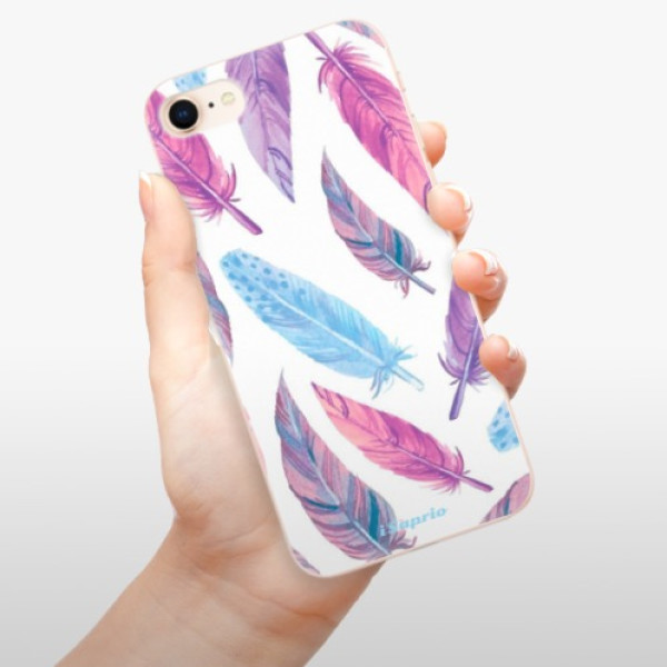 Silikonové pouzdro iSaprio - Apple iPhone 8 - Feather Pattern 10