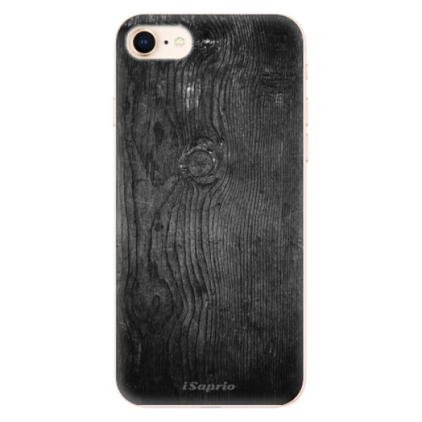 Silikonové odolné pouzdro iSaprio Black Wood 13 na mobil Apple iPhone 8 (Silikonový odolný kryt, obal, pouzdro iSaprio Black Wood 13 na mobil Apple iPhone 8)