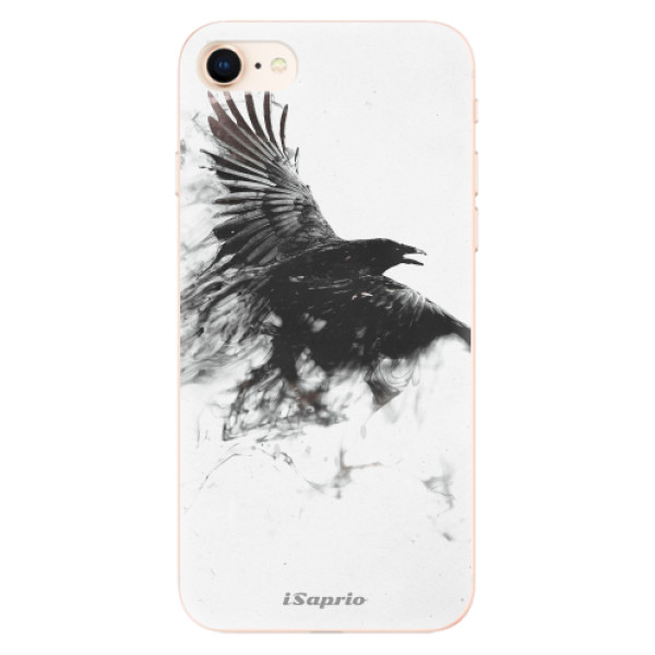 Silikonové odolné pouzdro iSaprio Dark Bird 01 na mobil Apple iPhone 8 (Silikonový odolný kryt, obal, pouzdro iSaprio Dark Bird 01 na mobil Apple iPhone 8)