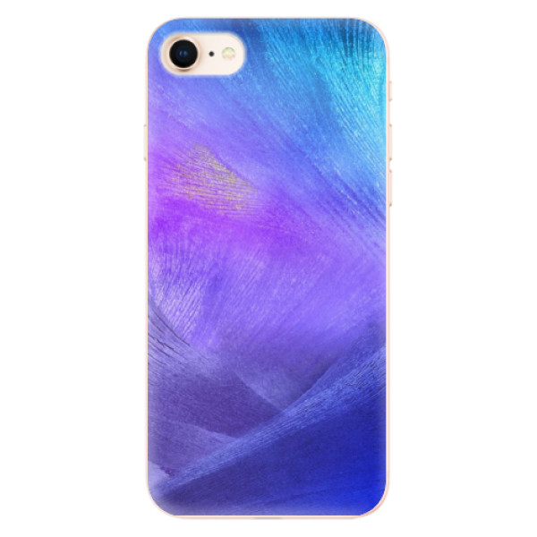 Odolné silikonové pouzdro iSaprio - Purple Feathers - iPhone 8