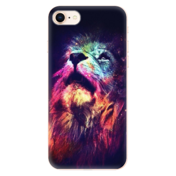 Silikonové odolné pouzdro iSaprio Lion in Colors na mobil Apple iPhone 8 (Silikonový odolný kryt, obal, pouzdro iSaprio Lion in Colors na mobil Apple iPhone 8)