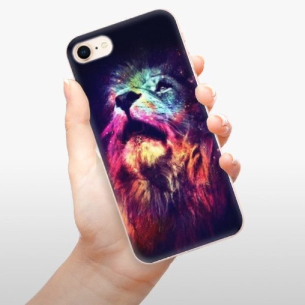 Silikonové pouzdro iSaprio - Apple iPhone 8 - Lion in Colors