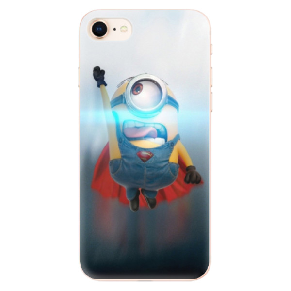 Silikonové odolné pouzdro iSaprio Mimons Superman 02 na mobil Apple iPhone 8 (Silikonový odolný kryt, obal, pouzdro iSaprio Mimons Superman 02 na mobil Apple iPhone 8)