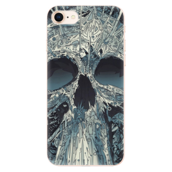Silikonové odolné pouzdro iSaprio Abstract Skull na mobil Apple iPhone 8 (Silikonový odolný kryt, obal, pouzdro iSaprio Abstract Skull na mobil Apple iPhone 8)