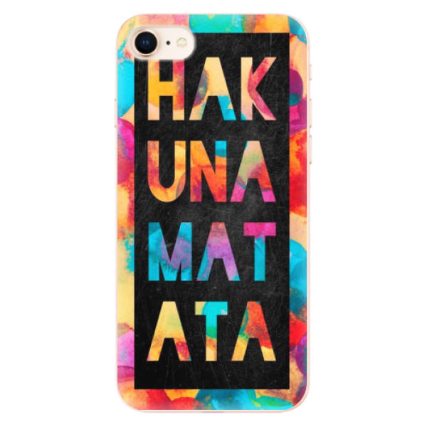 Silikonové odolné pouzdro iSaprio Hakuna Matata 01 na mobil Apple iPhone 8 (Silikonový odolný kryt, obal, pouzdro iSaprio Hakuna Matata 01 na mobil Apple iPhone 8)