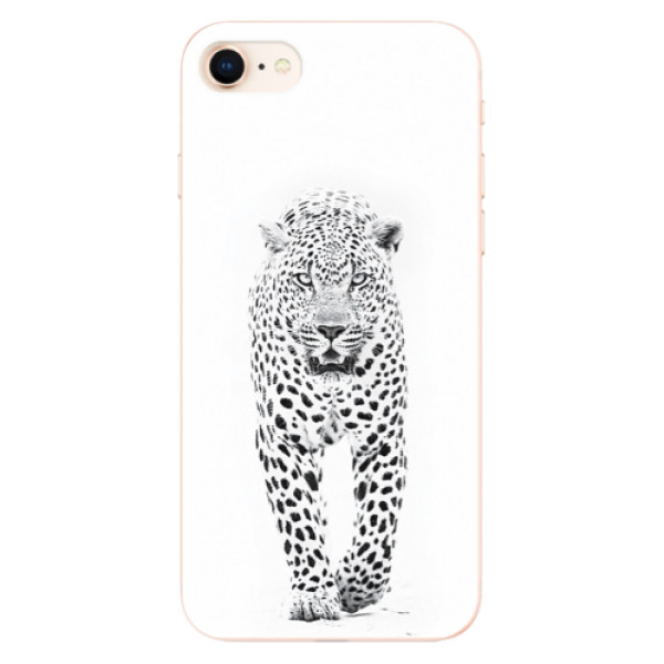 Silikonové odolné pouzdro iSaprio White Jaguar na mobil Apple iPhone 8 (Silikonový odolný kryt, obal, pouzdro iSaprio White Jaguar na mobil Apple iPhone 8)