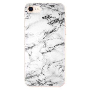 Silikonové pouzdro iSaprio - Apple iPhone 8 - White Marble 01
