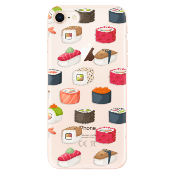 Silikonové odolné pouzdro iSaprio Sushi Pattern na mobil Apple iPhone 8 (Silikonový odolný kryt, obal, pouzdro iSaprio Sushi Pattern na mobil Apple iPhone 8)