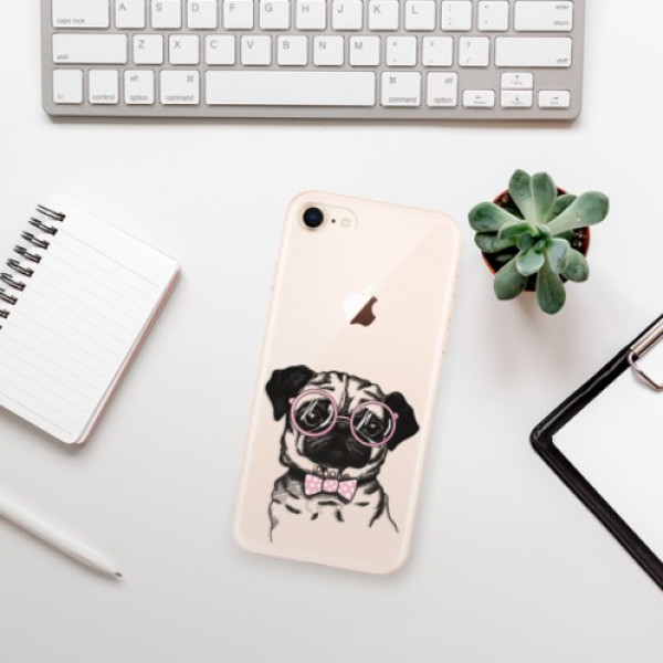 Silikonové pouzdro iSaprio - Apple iPhone 8 - The Pug
