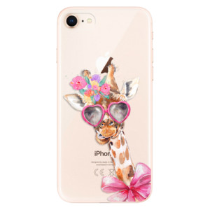 Silikonové pouzdro iSaprio - Apple iPhone 8 - Lady Giraffe