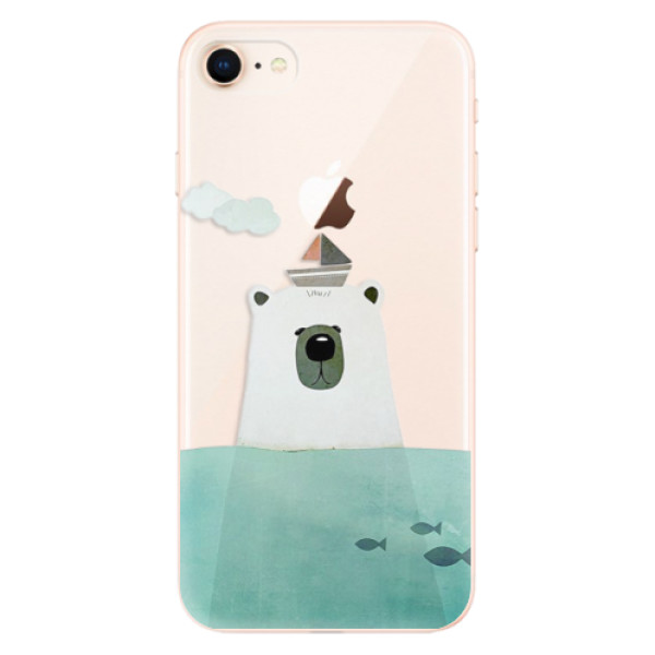 Silikonové odolné pouzdro iSaprio Bear With Boat na mobil Apple iPhone 8 (Silikonový odolný kryt, obal, pouzdro iSaprio Bear With Boat na mobil Apple iPhone 8)