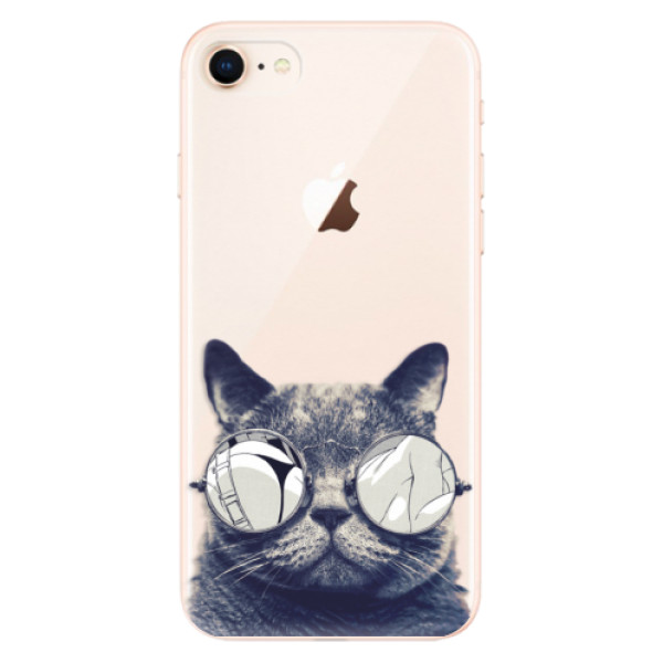 Silikonové odolné pouzdro iSaprio Crazy Cat 01 na mobil Apple iPhone 8 (Silikonový odolný kryt, obal, pouzdro iSaprio Crazy Cat 01 na mobil Apple iPhone 8)