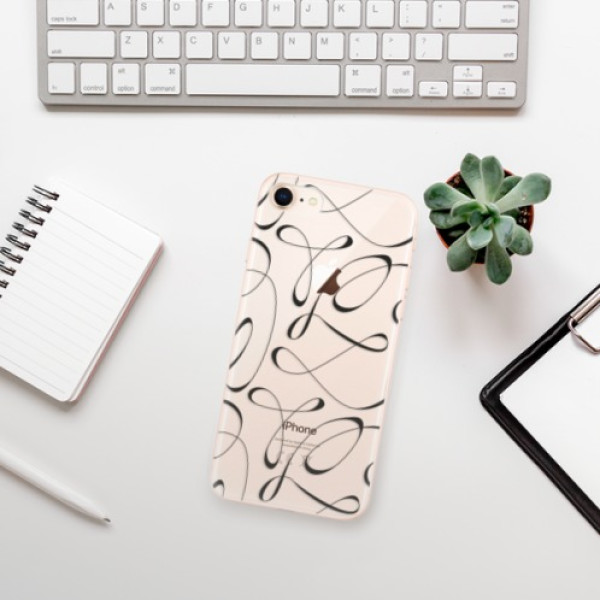Silikonové pouzdro iSaprio - Apple iPhone 8 - Fancy black