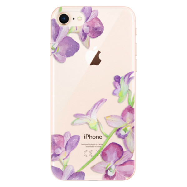 Silikonové odolné pouzdro iSaprio Purple Orchid na mobil Apple iPhone 8 (Silikonový odolný kryt, obal, pouzdro iSaprio Purple Orchid na mobil Apple iPhone 8)