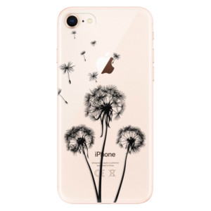 Silikonové pouzdro iSaprio - Apple iPhone 8 - Three Dandelions black