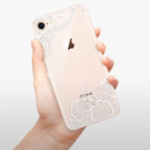 Silikonové pouzdro iSaprio - Apple iPhone 8 - White Lace 02